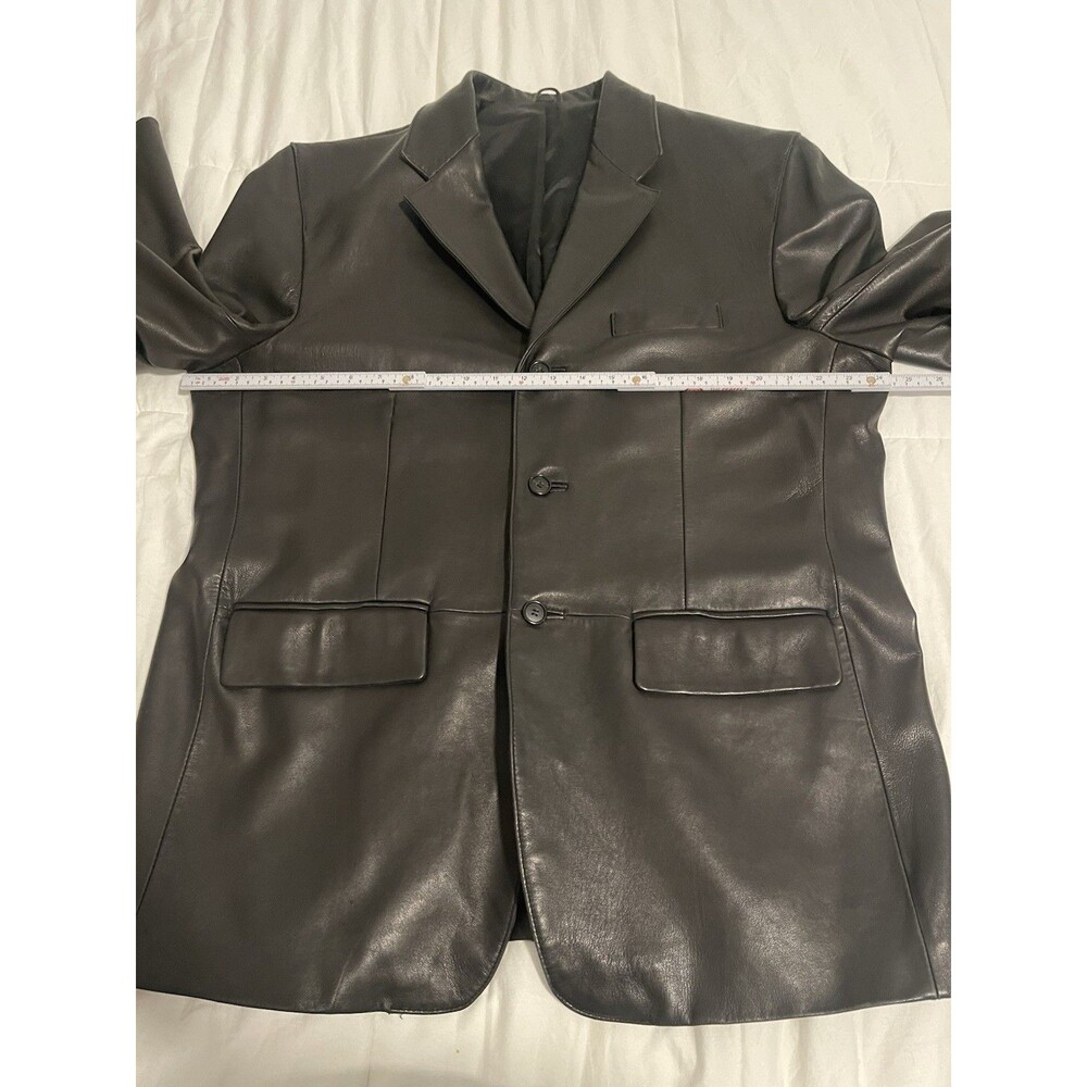 Ralph Lauren Men’s Black Soft Lamb Leather Jacket 3 Button LBB22W - Picture 11 of 16